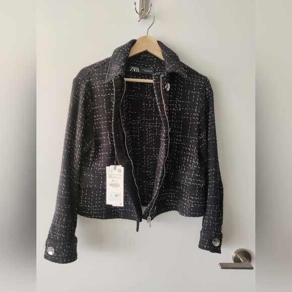 Brand new Zara Tweed Jacket XS - Picture 3 of 11